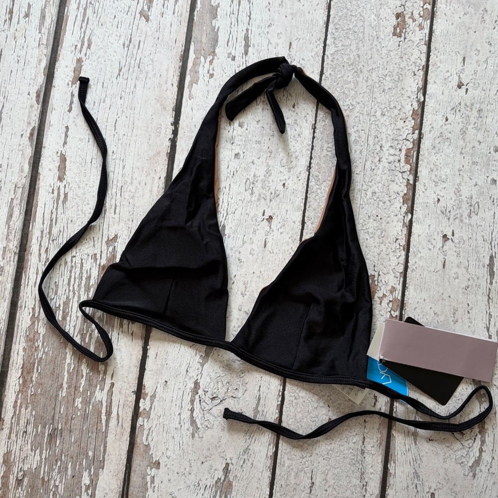 CIA MARITIMA Beachwear Preto Bikini Top - Sz L